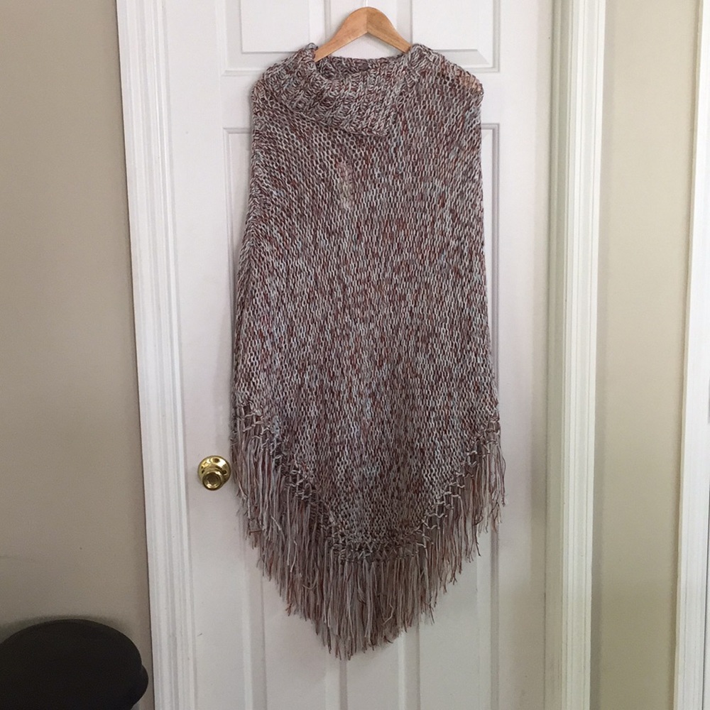 Knit poncho